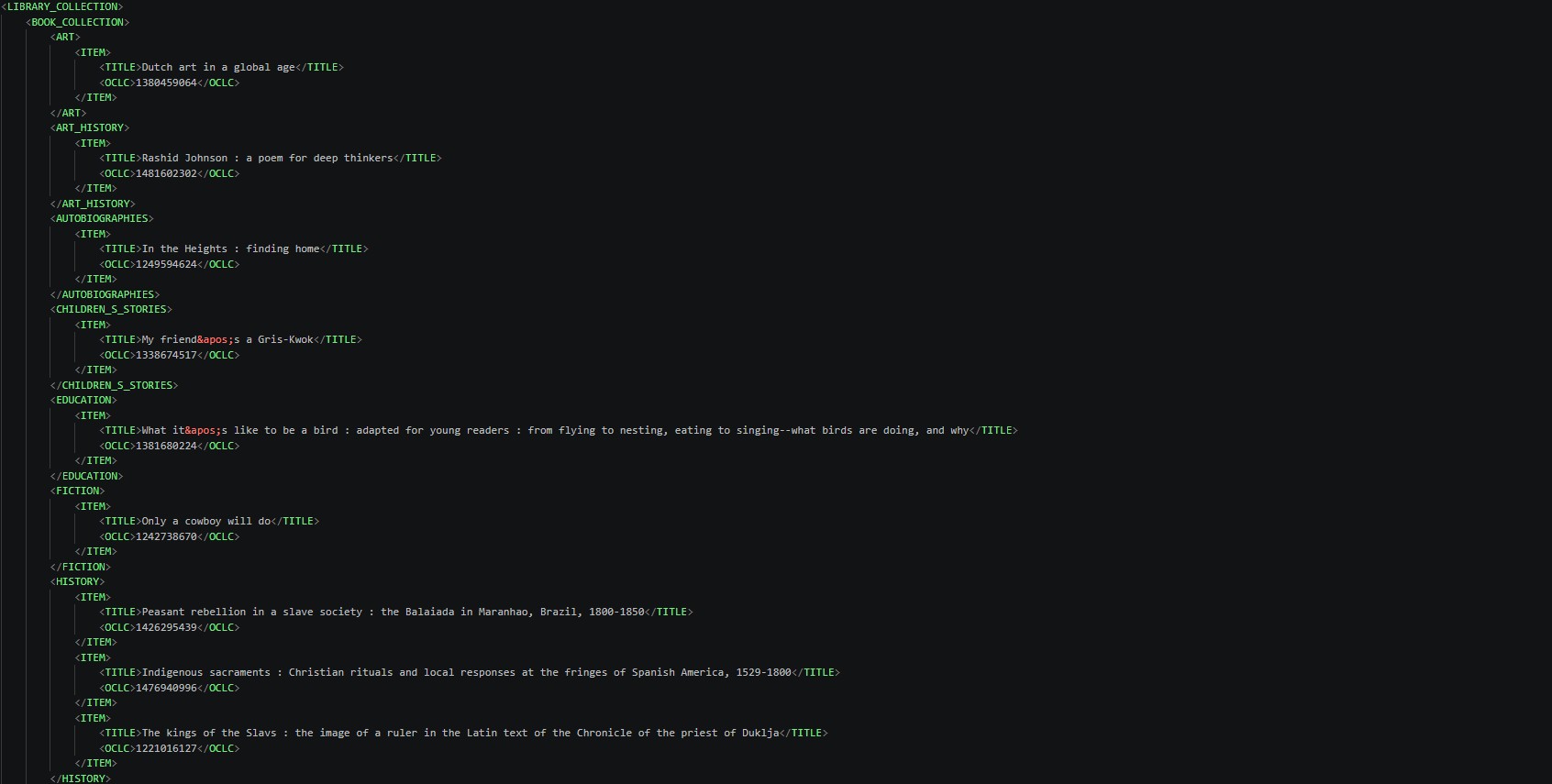 XML Export